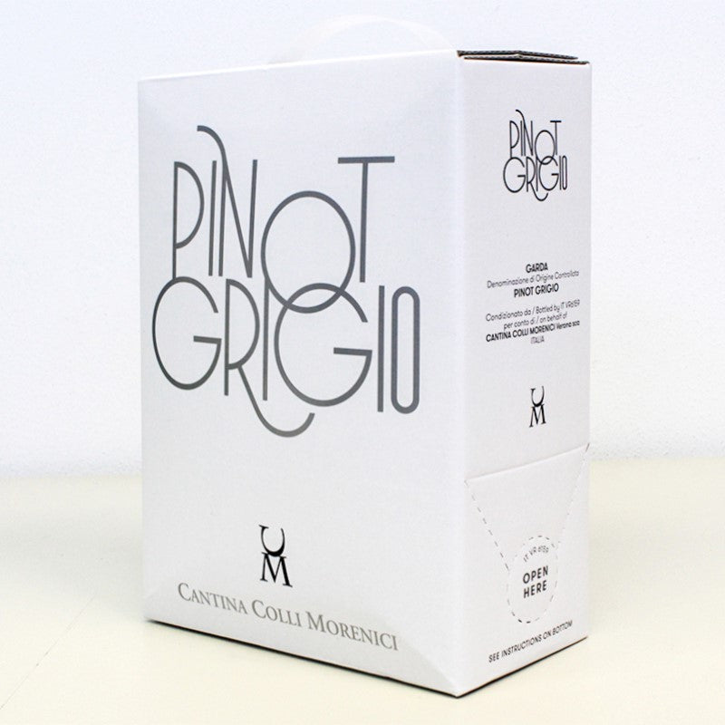 pinot grigio bag in box da 3 litri prodotto da cantina colli morenici